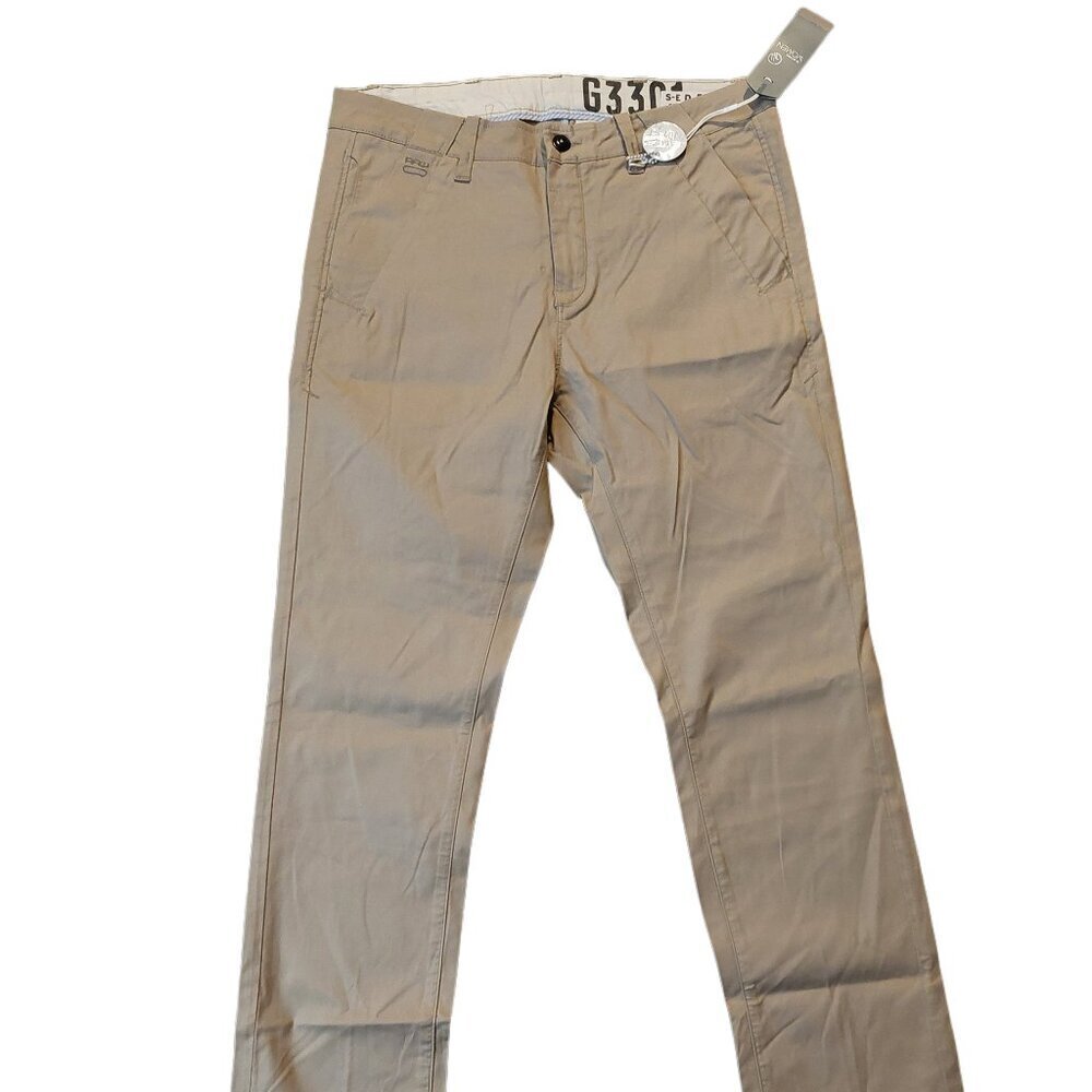 G-Star Raw 3301 Laundry Bronson Loose Tapered Chino Twill Pants Trousers Sz 26 - Picture 2 of 11